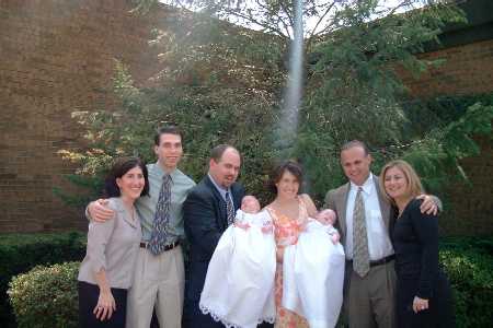 Family group at christening
